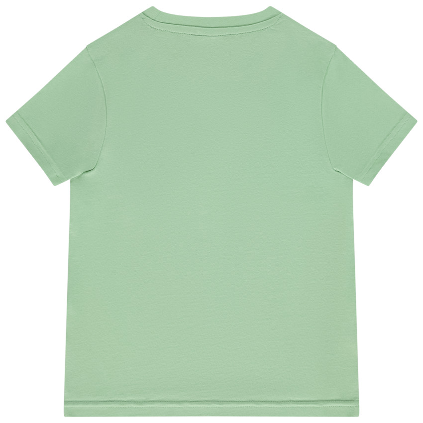 Camiseta manga corta con bordado efecto rizado fantasía para niño 