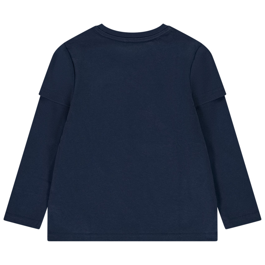 Camiseta de manga larga efecto 2 en 1 para niño 