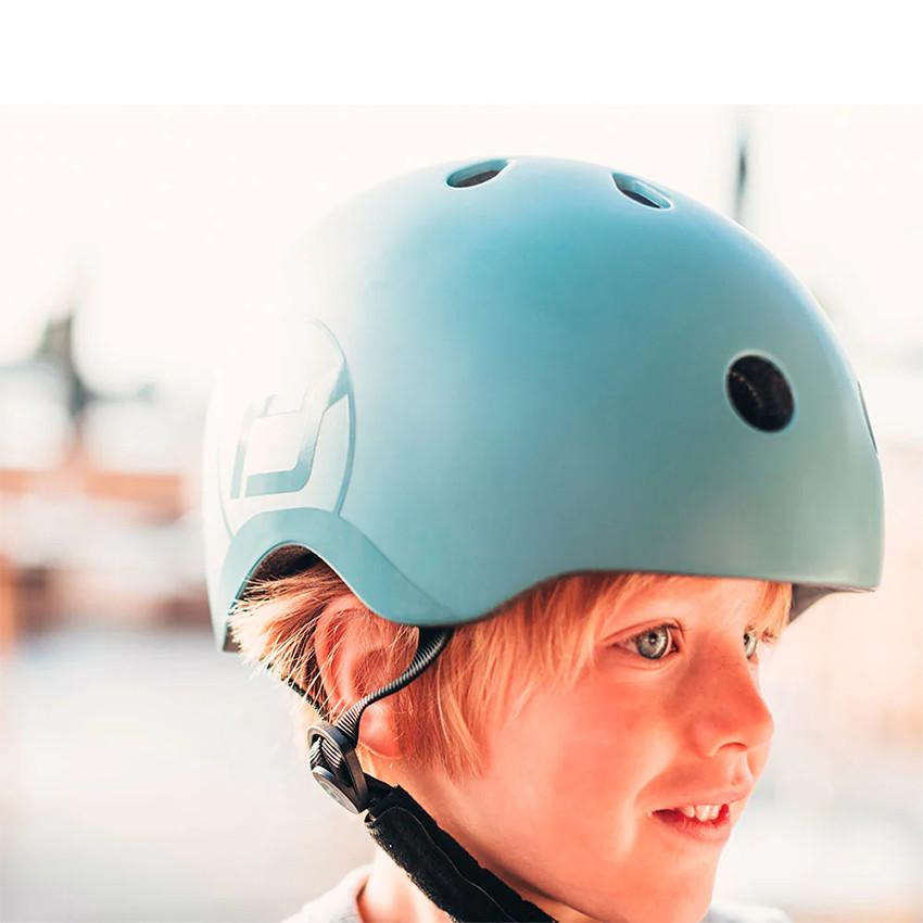 Casco infantil Scoot&Ride S-M 51-55cm Steel gris azul 