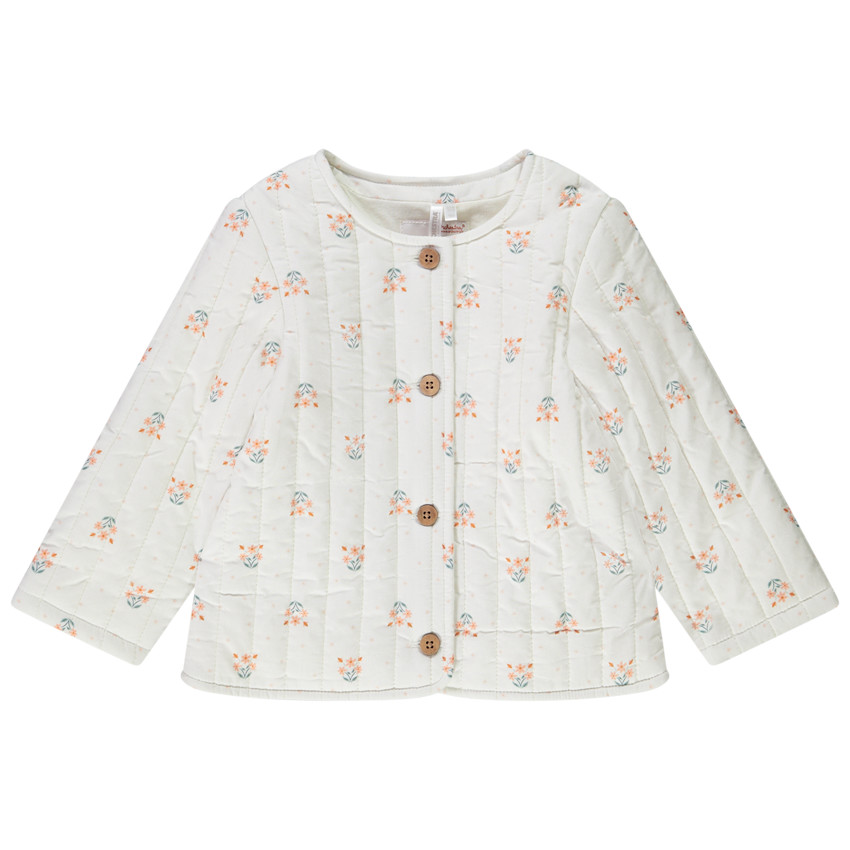 Veste en toile matelassée doublure jersey pour bébé fille 