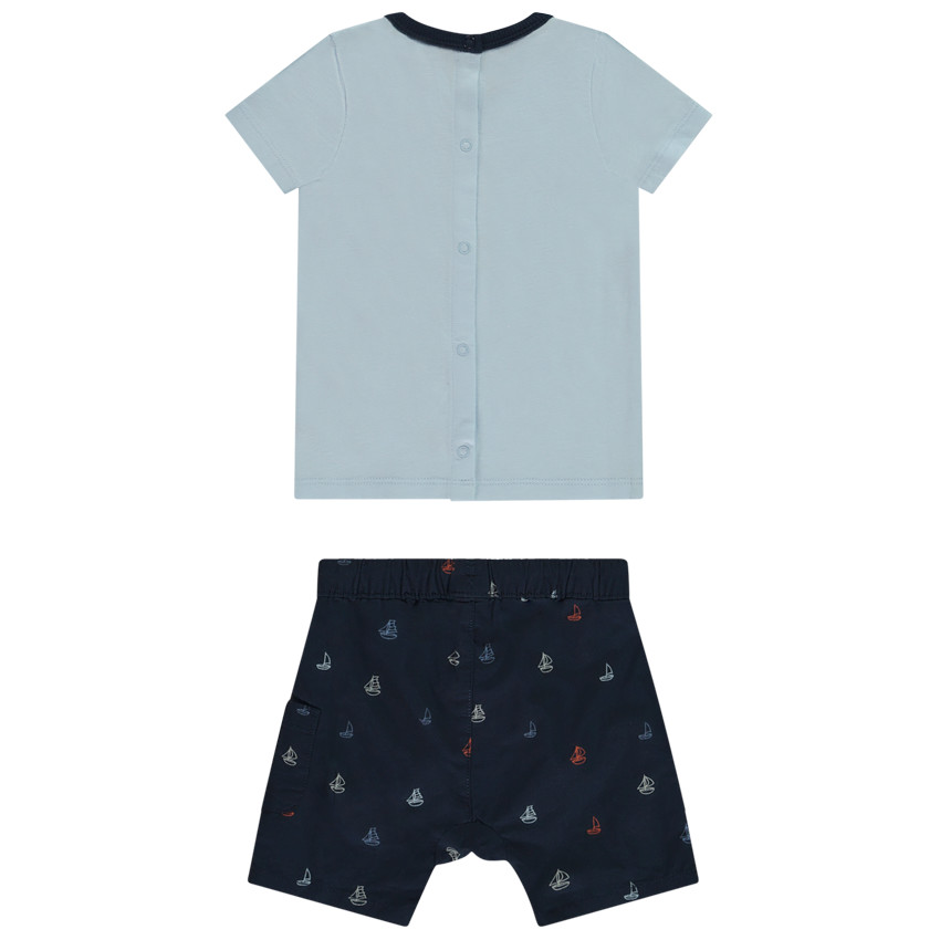 Conjunto 2 piezas con motivos de velero para bebe nino