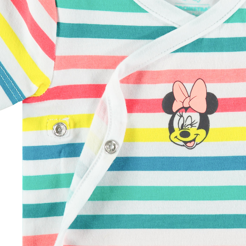 Pack de 5 bodies de manga corta estampados de Minnie Disney para bebé niña 