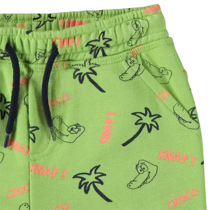 Bermudas impresas de cocodrilos y palmeras para bebé niño 