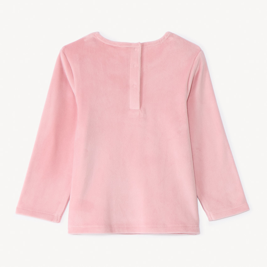 Conjunto de pijama de micropolar con estampado de ciervo para bebé niña 