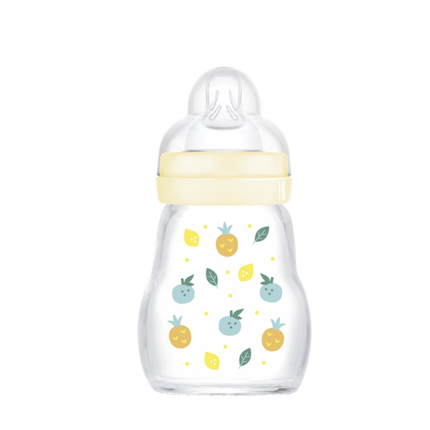 Biberón de vidrio 170ml flujo 1 0-6 meses blanco (modelo aleatorio) 