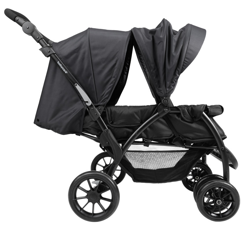 Poussette double pour enfants d'âge rapproché noir 