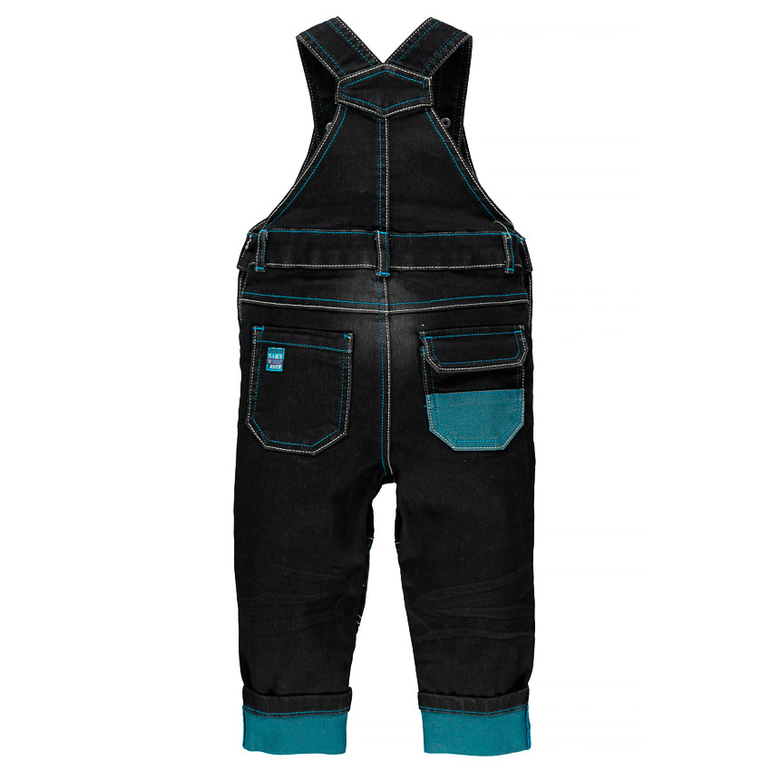 Salopette en jeans avec poches et patchs 