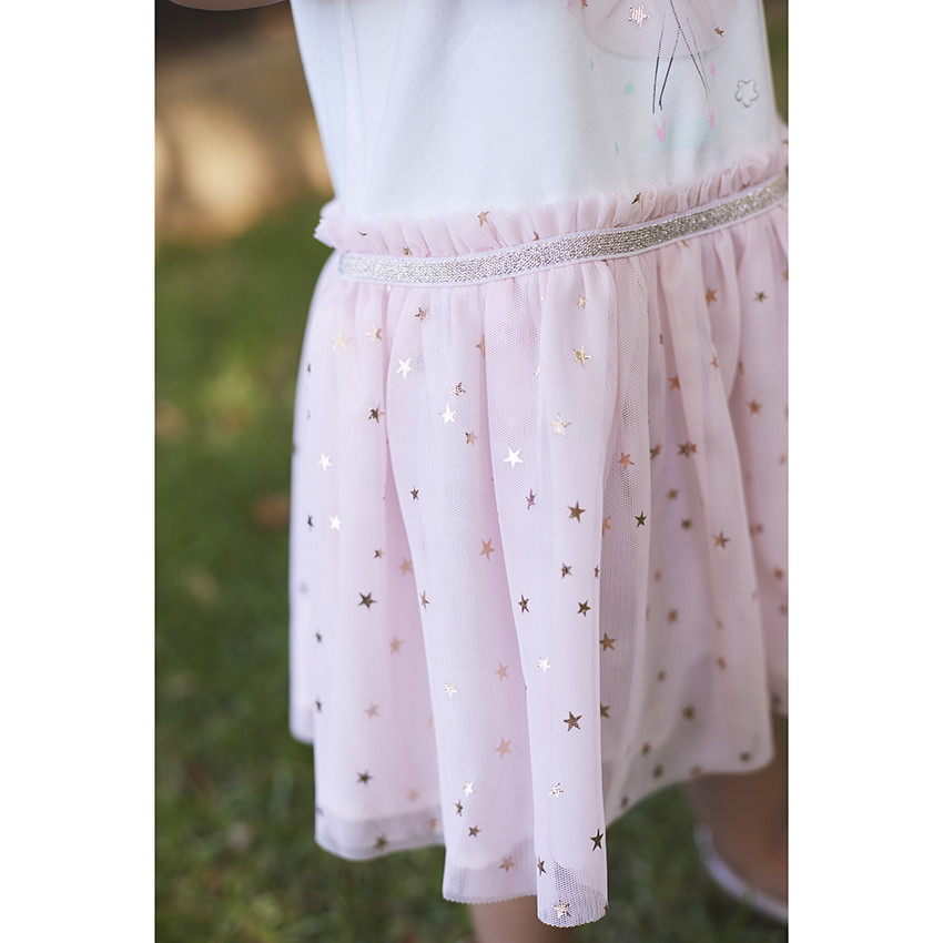 Vestido de ceremonia efecto 2 en 1 con tul estampado para bebé niña  Additional Vestido de ceremonia efecto 2 en 1 con tul estampado para bebé niña