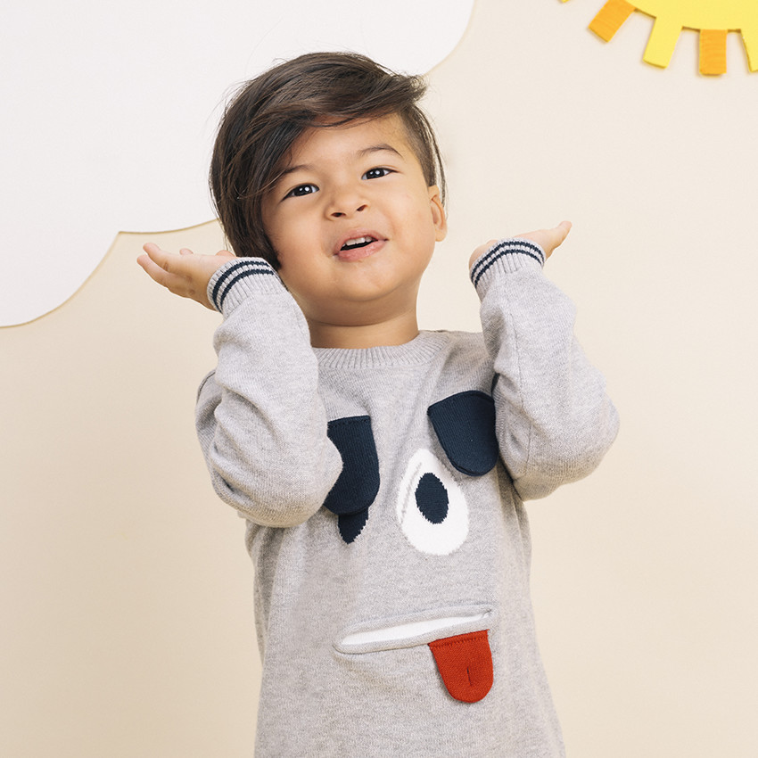 Jersey de punto motivo perro de jacquard  Additional Jersey de punto motivo perro de jacquard