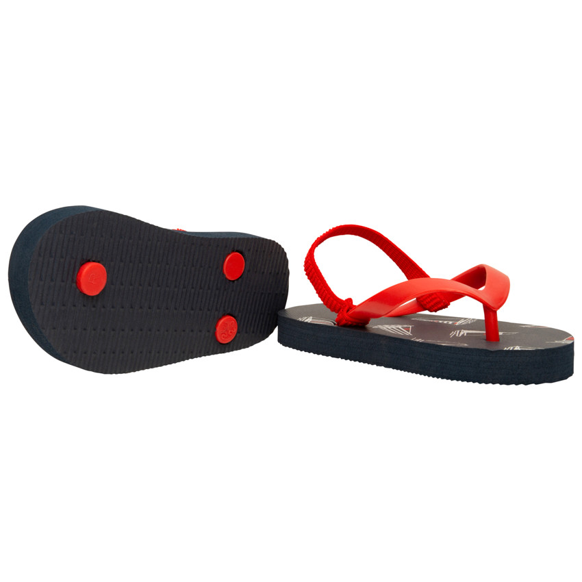Chanclas estampadas de veleros para niño con tira ajustable según la edad 
