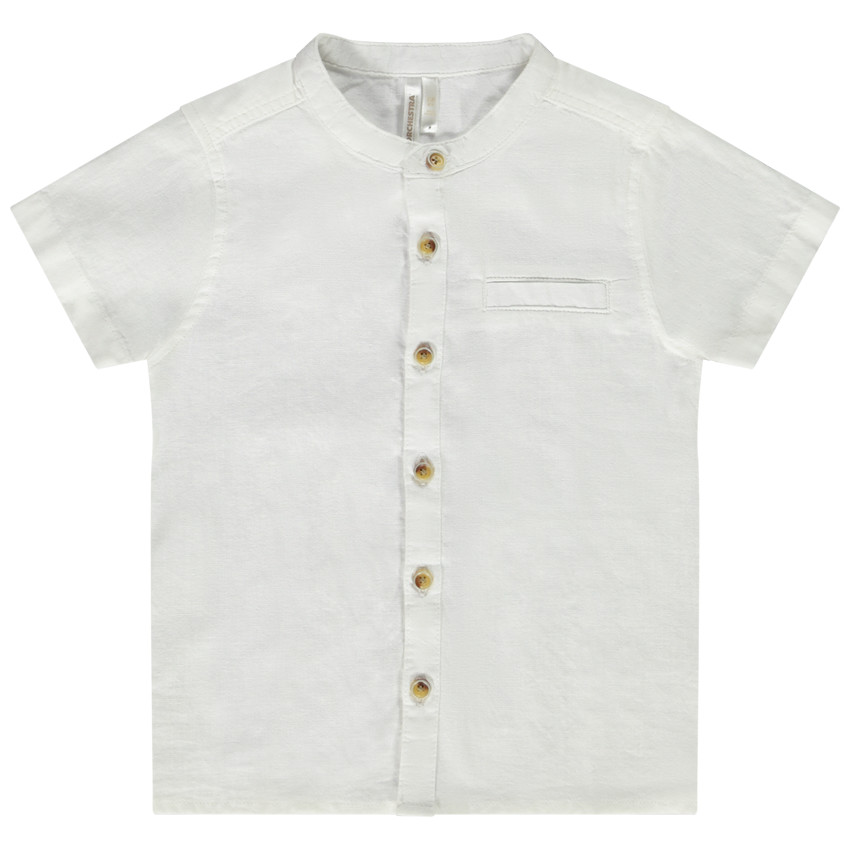 Chemise manches courtes à col mao pour bébé garçon 