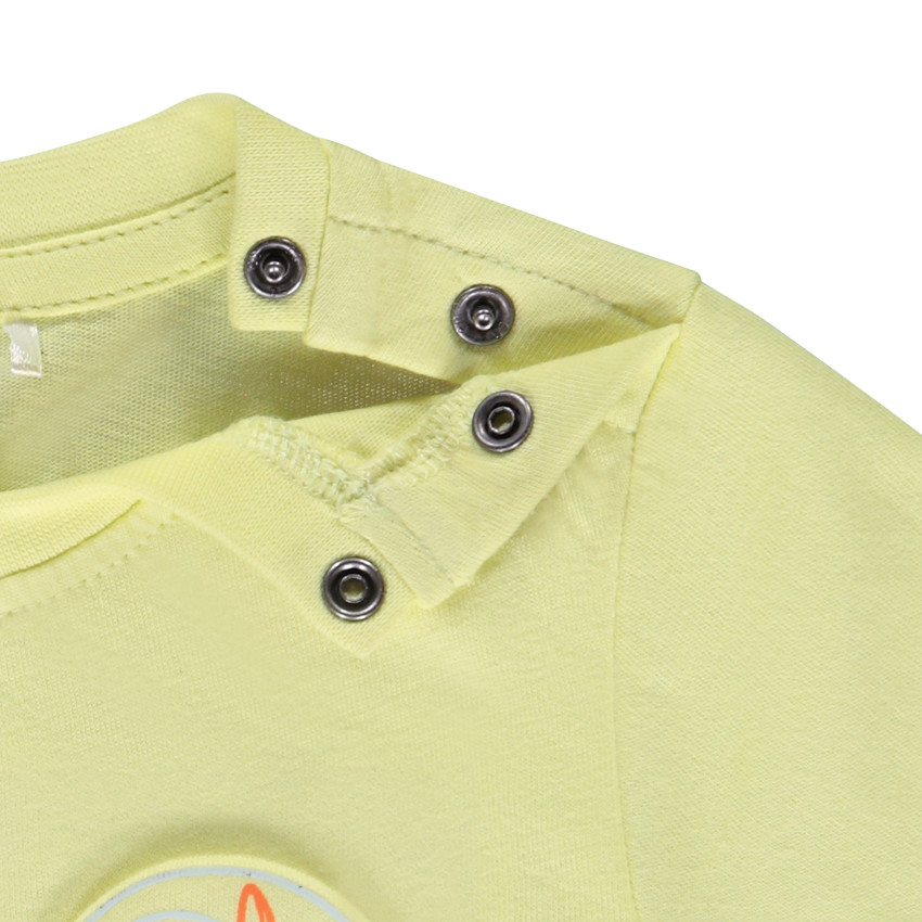 Camiseta de manga corta fantasía con estampado en relieve para bebé niño 