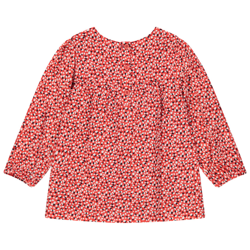 Tunique manches longues à pois all-over et élastique  Additional Tunique manches longues à pois all-over et élastique