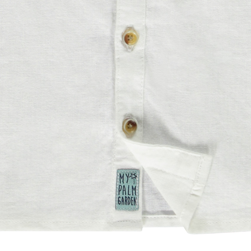 Chemise manches courtes à col mao pour bébé garçon 
