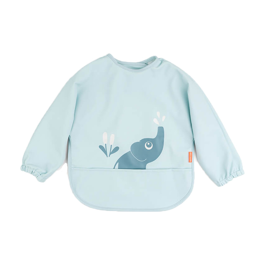 Bib de babero de manga larga - Azul 