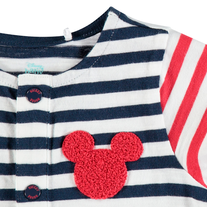 Pelele corto a rayas con parche de Mickey Disney  Additional Pelele corto a rayas con parche de Mickey Disney