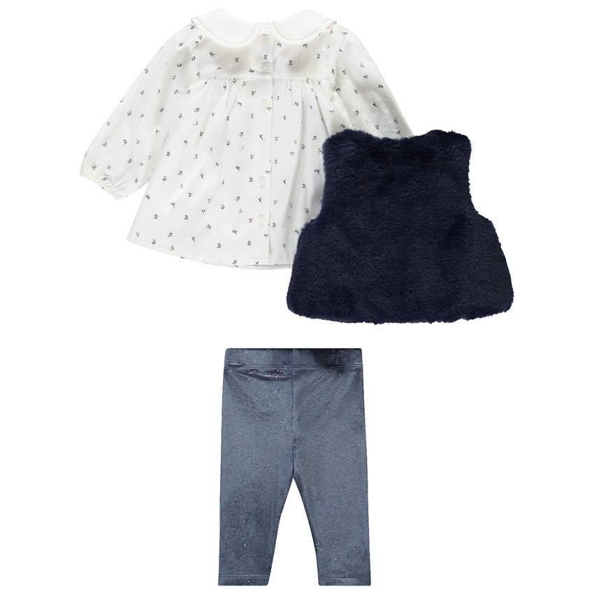 Conjunto de 3 piezas de fiesta para niña. 