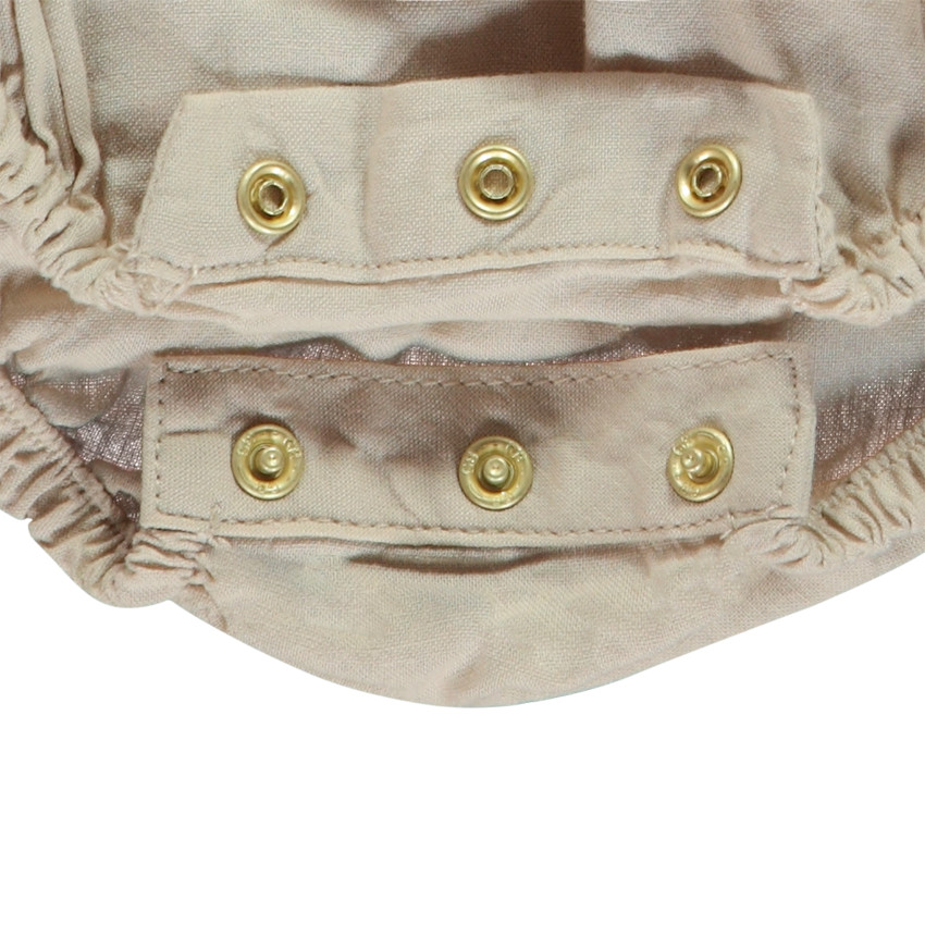 Vestido body con mangas acampanadas y bordado de la Torre Eiffel para bebé niña 