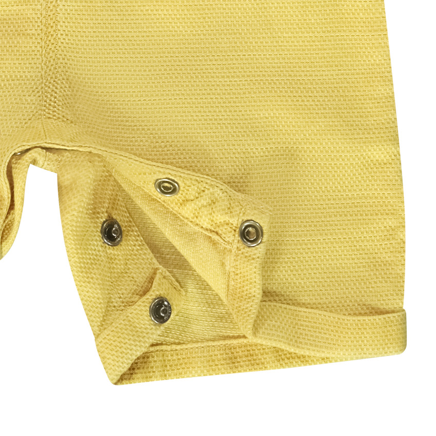 Pelele corto de tela con bordado para bebé niño 