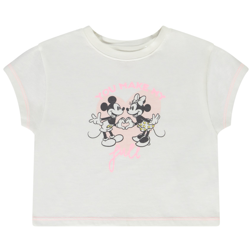 Camiseta manga corta estampado Minnie Disney para niña 