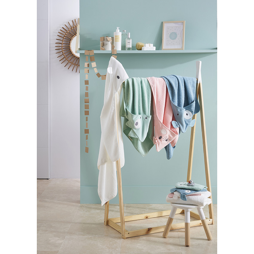 Conjunto de capa de baño y guante de baño perro 