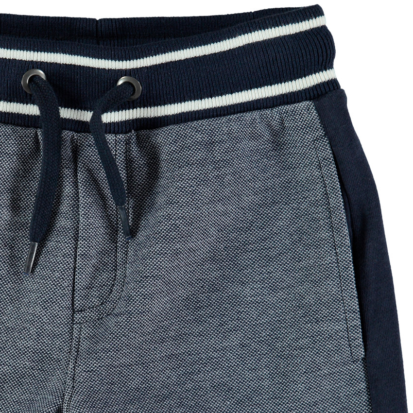 Jogging en molleton avec veste style teddy et pantalon à bandes 