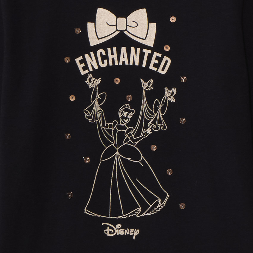 Sous-pull à col roulé et print cendrillon Disney pour fille  