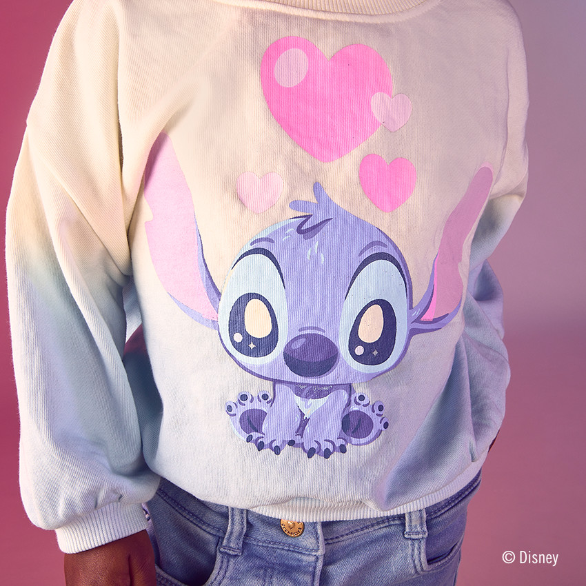 Sudadera de felpa efecto degradado Stitch Disney para bebé niña 