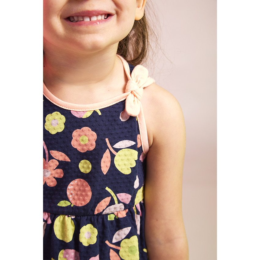 Vestido sin mangas estampado floral para bebé niña 