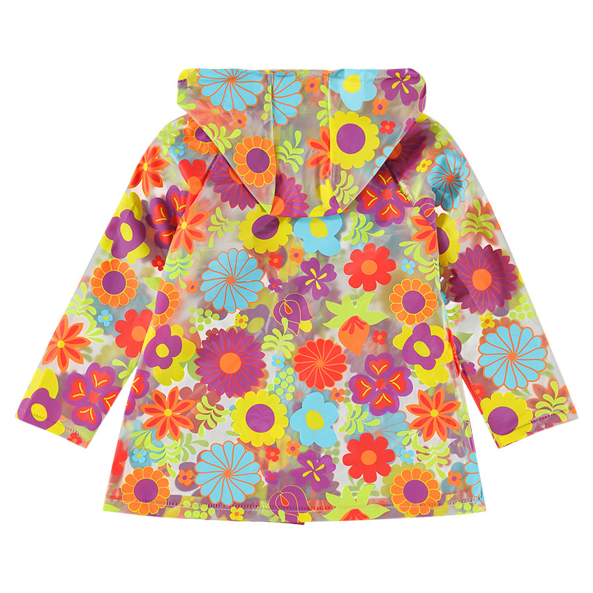 Impermeable transparentes con estampado floreado multicolor 