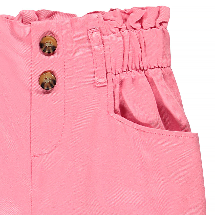 Pantalón de lyocell rosa para niña 