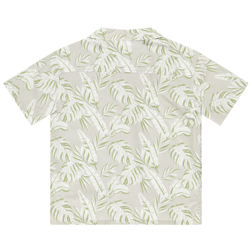 Camisa de manga corta estampada con hojas para niño 