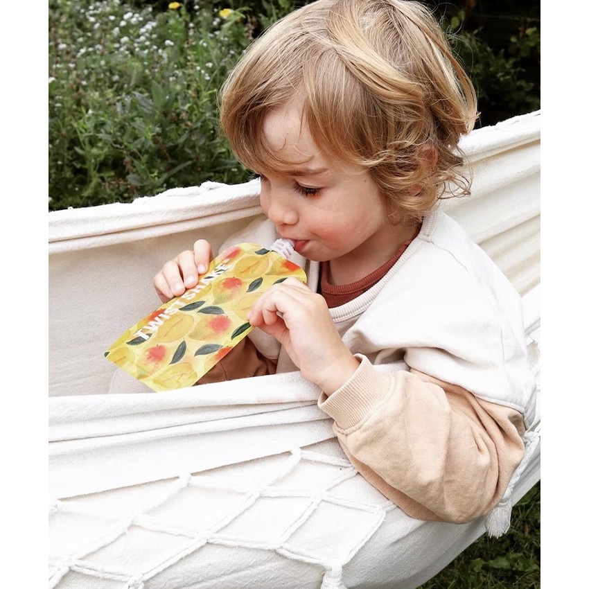 Set de 5 gourdes réutilisables 220 ml - Fruits  