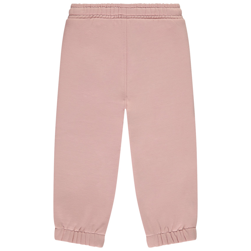 Pantalón jogging de felpa con corazón bordado en lurex para bebé niña 