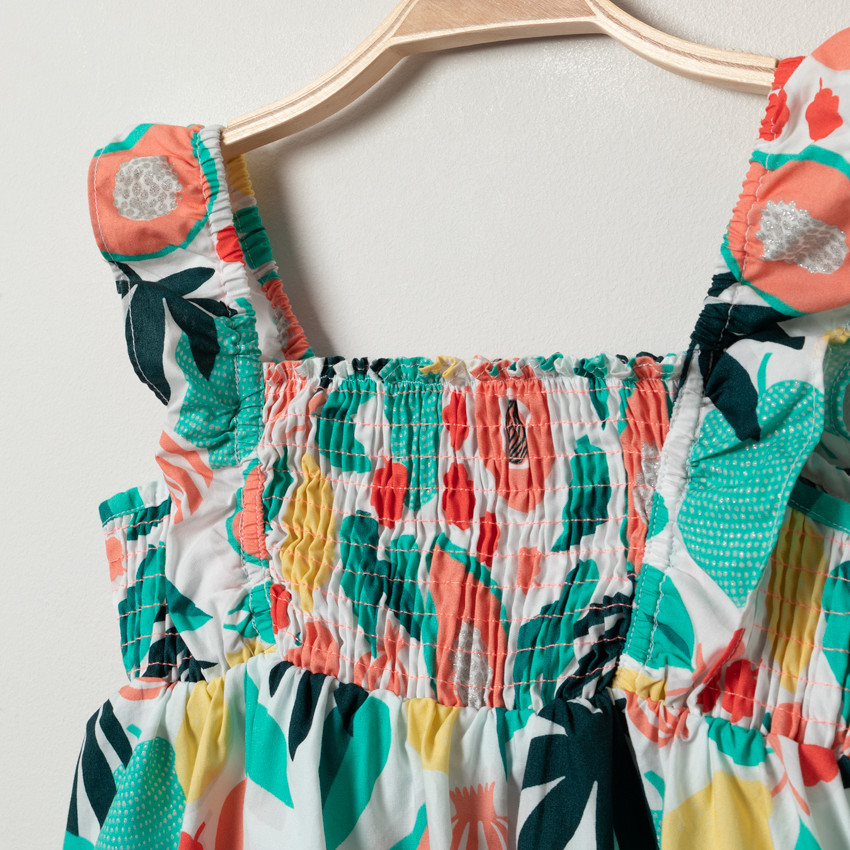 Vestido tirantes con volantes y estampado frutas  Additional Vestido tirantes con volantes y estampado frutas
