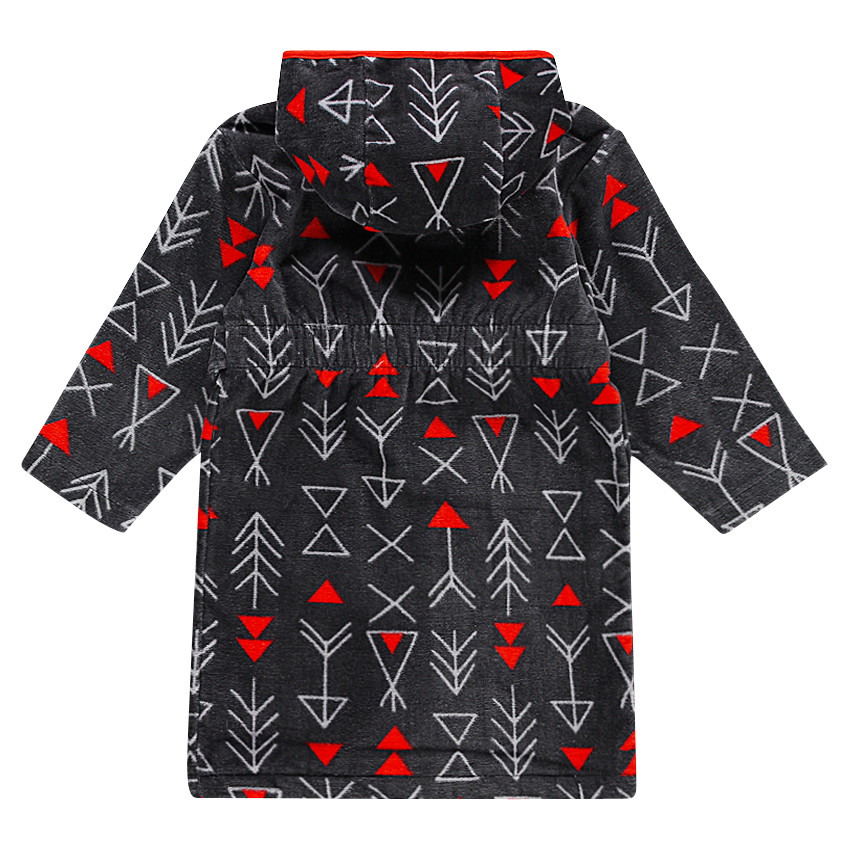 Albornoz de rizo de algodón estampado fantasía 