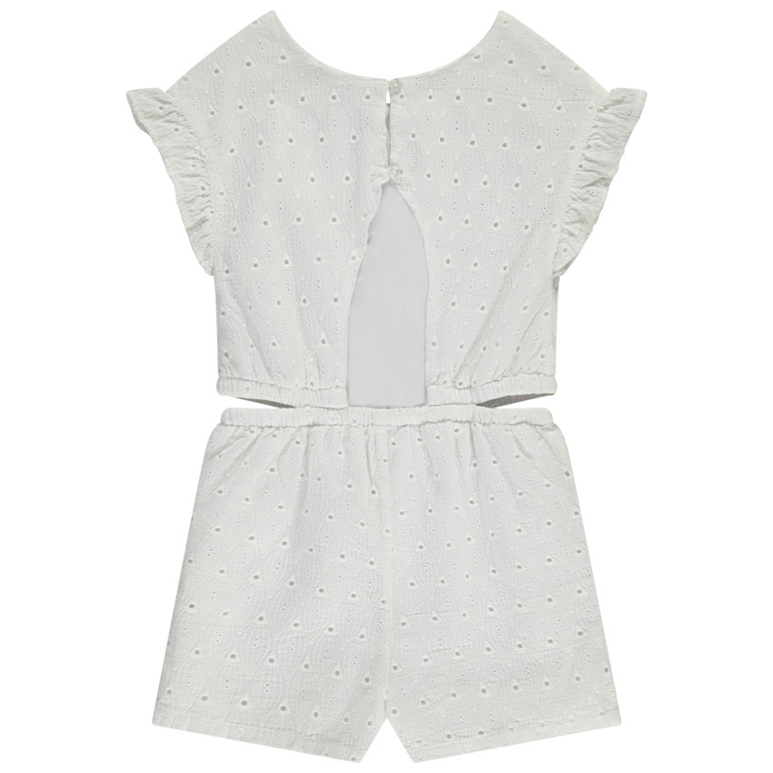 Combishort en bordado inglés con cintura calada para niña  Additional Combishort en bordado inglés con cintura calada para niña