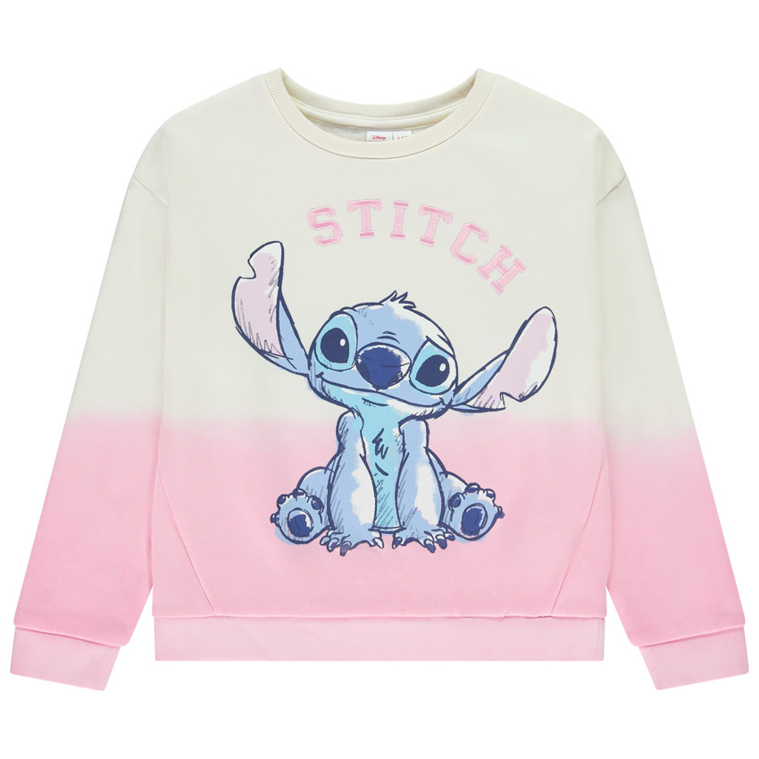 Sudadera de felpa Stitch Disney con efecto degradado para niña 