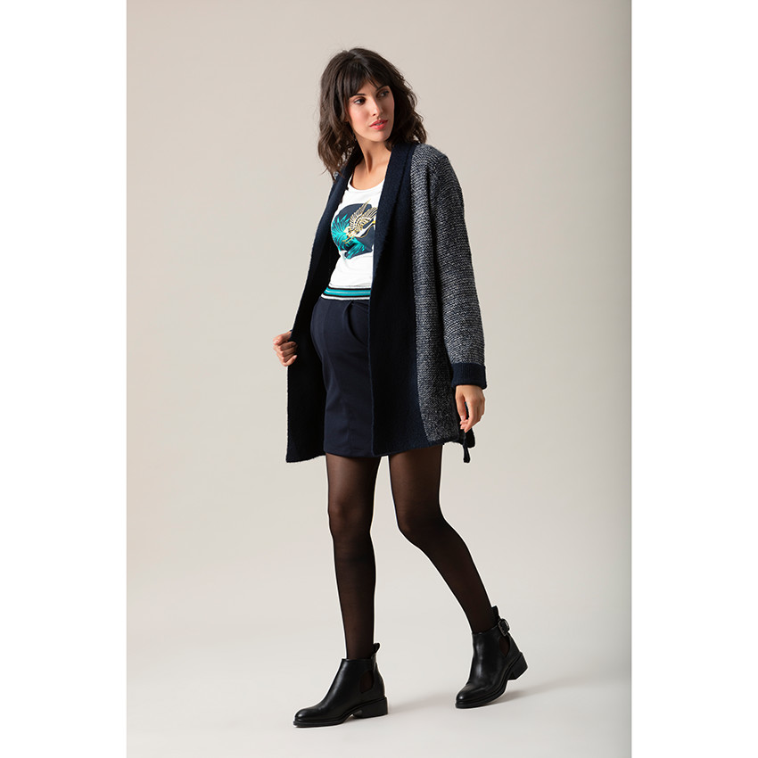 Chaqueta de premamá de punto sin botones 