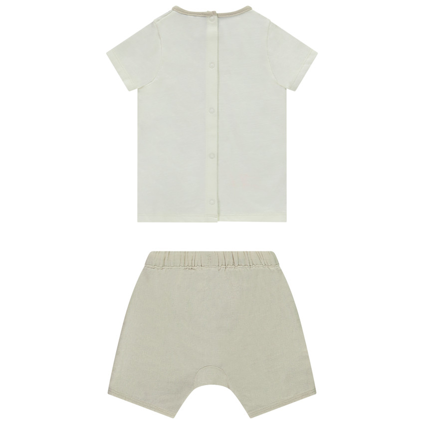 Conjunto de short y camiseta de manga corta con estampado fantasía para bebé niño 