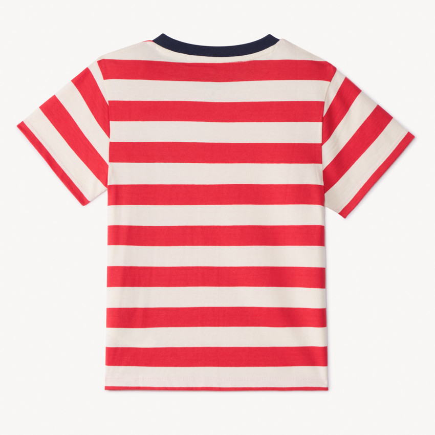 Camiseta de manga corta a rayas Superman Warner para niño 