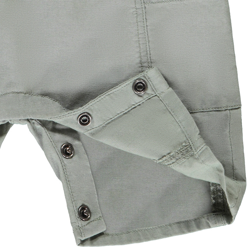 Pelele corto de tela unida para bebé niño 