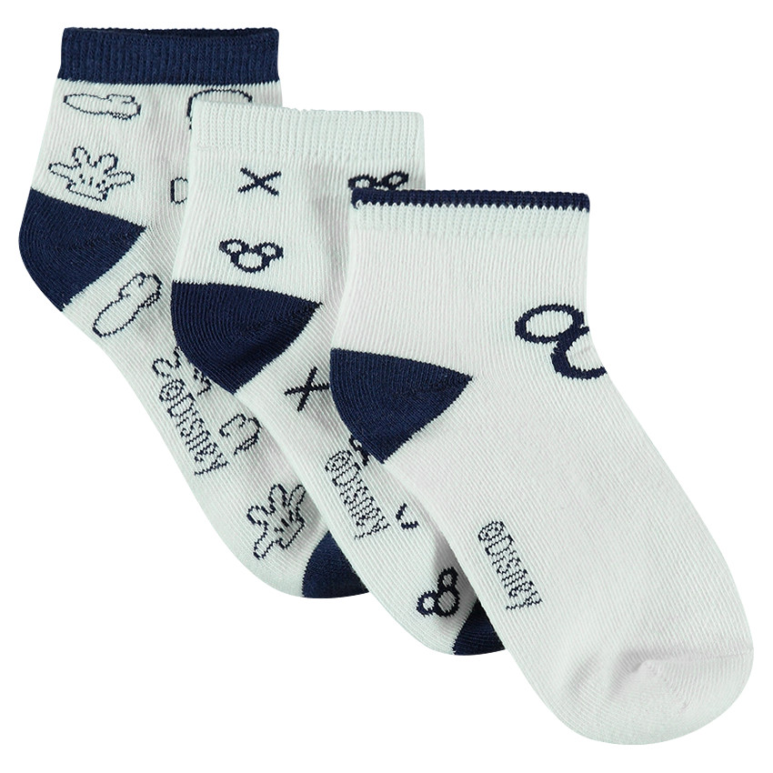 Lot de 3 paires de chaussettes assorties Disney motif Mickey 