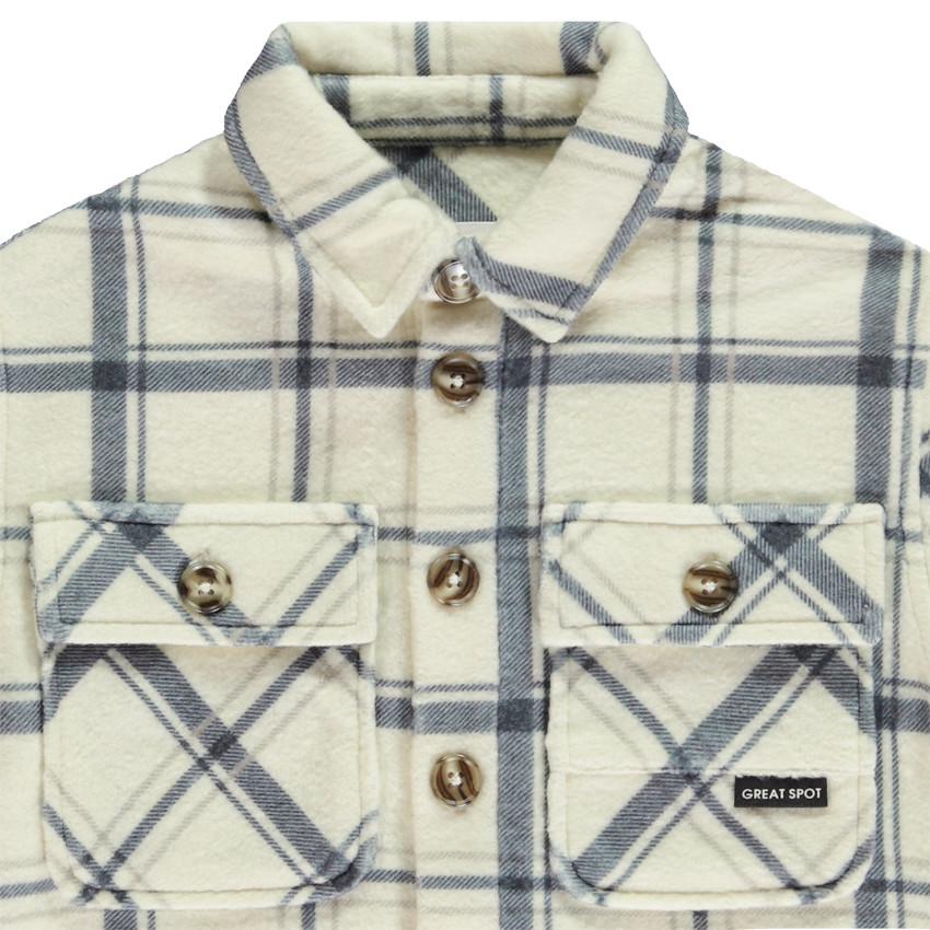 Camisa de cuadros con bolsillo para niño 