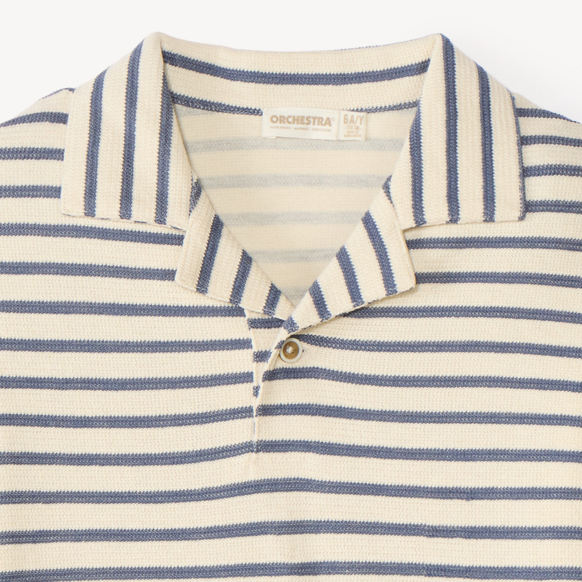 Polo de rayas de manga larga para niño 