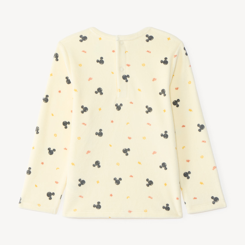 Conjunto de pijama de terciopelo para bebé niño con estampado de Mickey Disney (acabados diferentes según la edad) 