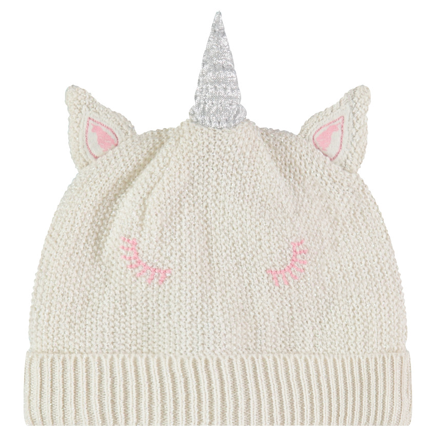 Gorro de punto de unicornio con forro de jersey 