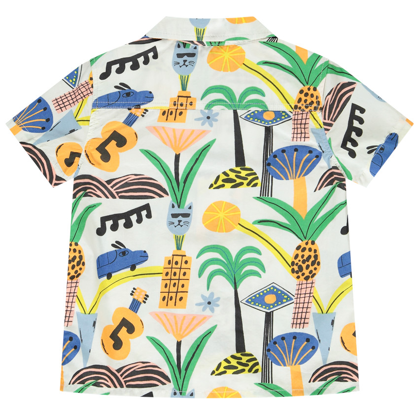 Camisa de manga corta con estampado fantasía para bebé niño 