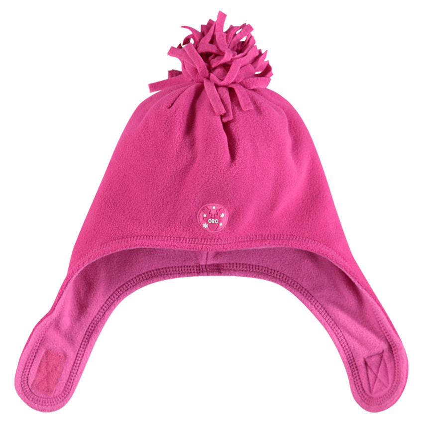 Gorro de micropolar con pompón y orejeras 