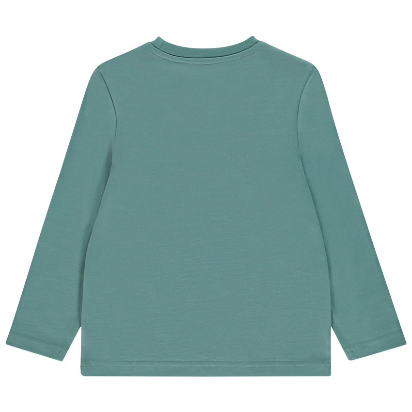 Camiseta de manga larga con parches de rizo para niño 